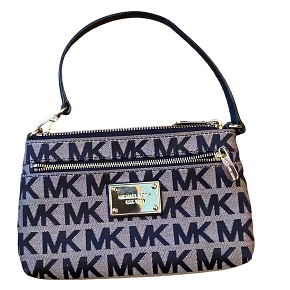 Authentic Michael Kors tote and clutch wallet mini purse black and tan - Picture 12 of 17